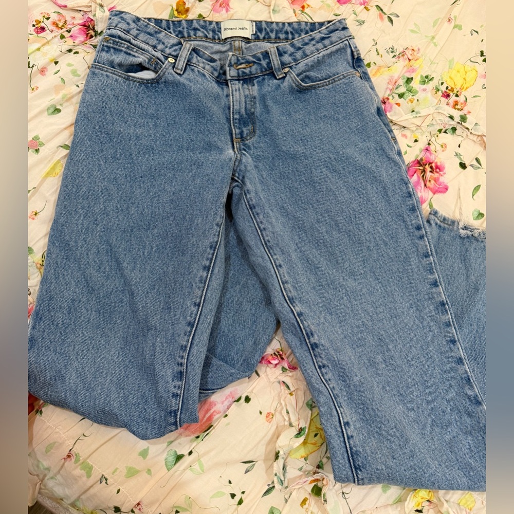 Abrand Women's Denim Blue Straight Leg Jeans